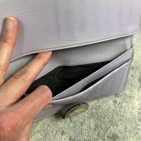 Gucci Monogram GG Long Wallet Double Sided Tan Lilac Heart Clasp - Picture 14 of 17